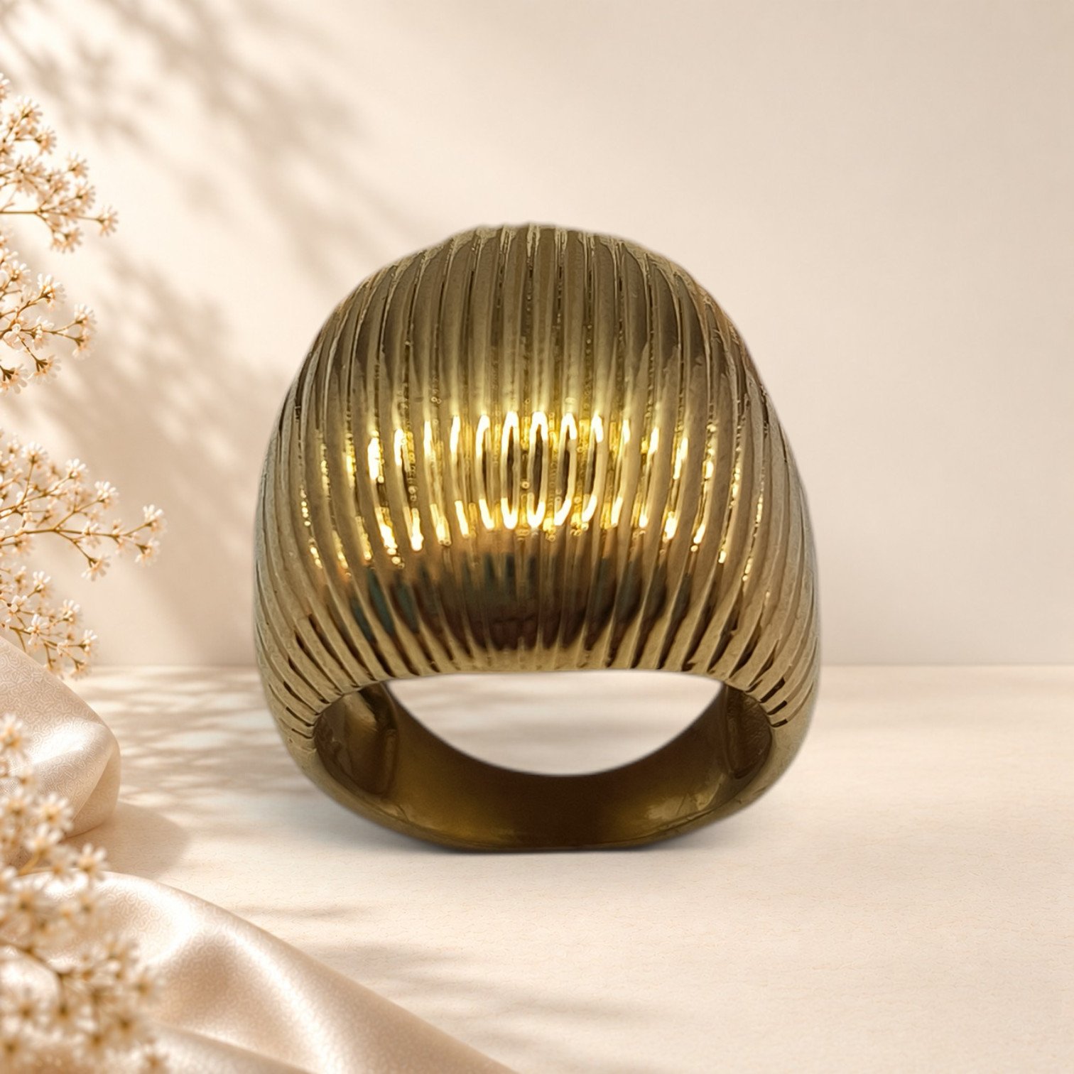 Bague Aurélia – relief strié – Image 1