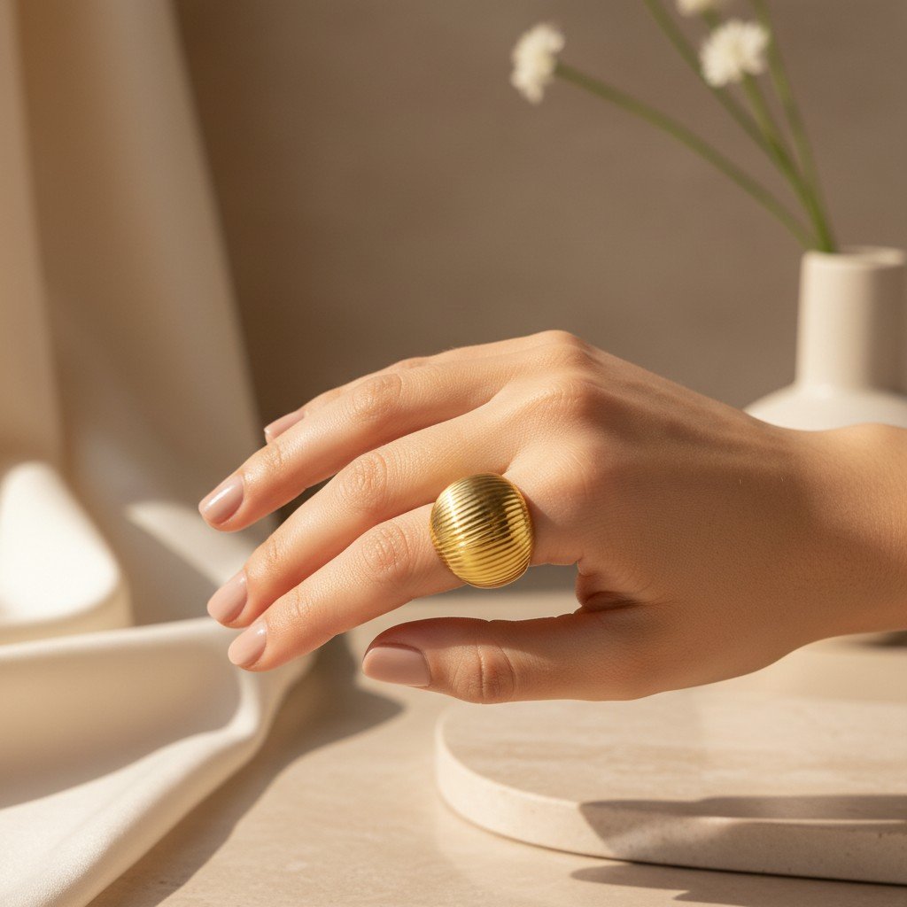 Bague Aurélia – relief strié