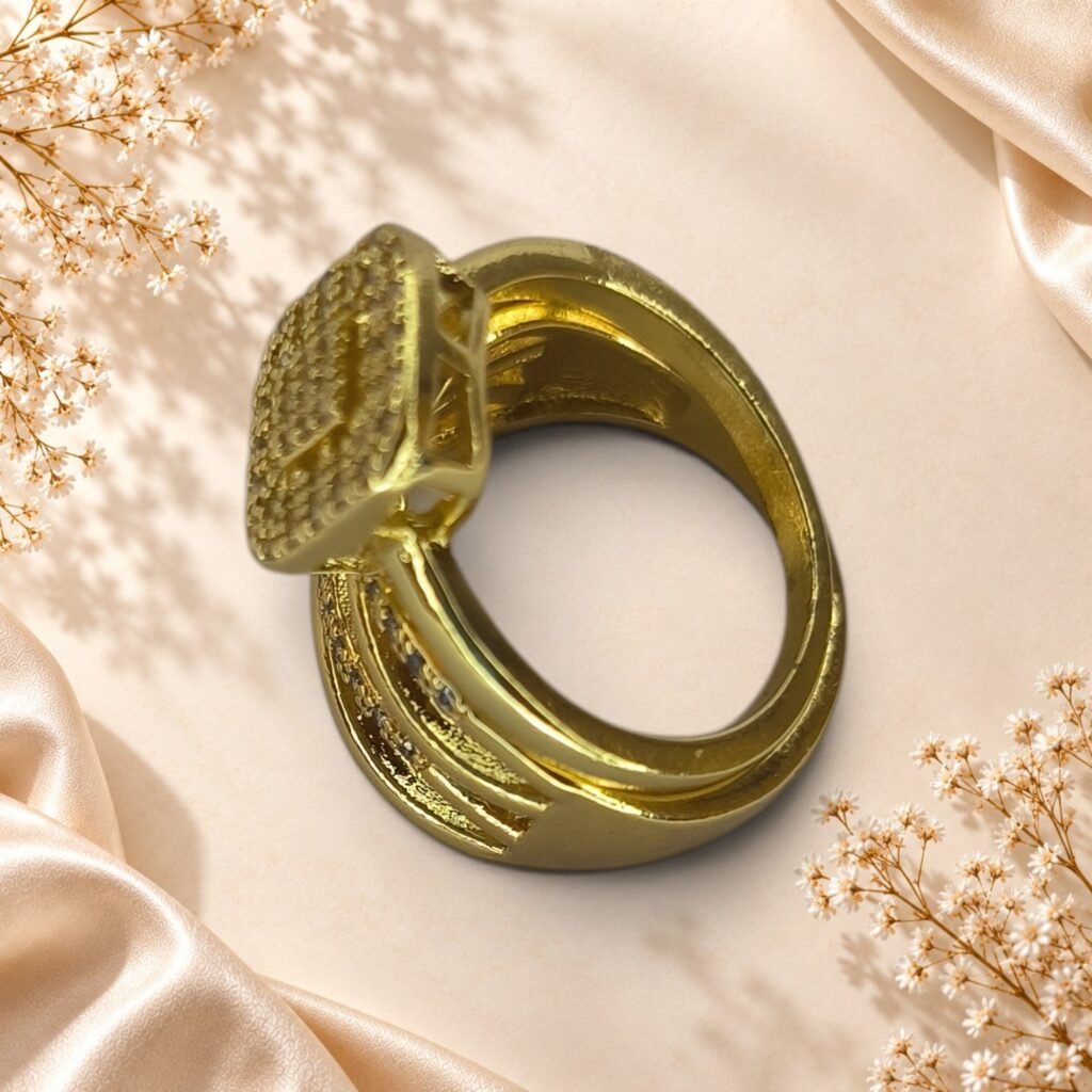Duo de bagues Élia – motif carré