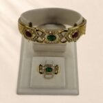 Ensemble bracelet et bague Darya – pierres colorées