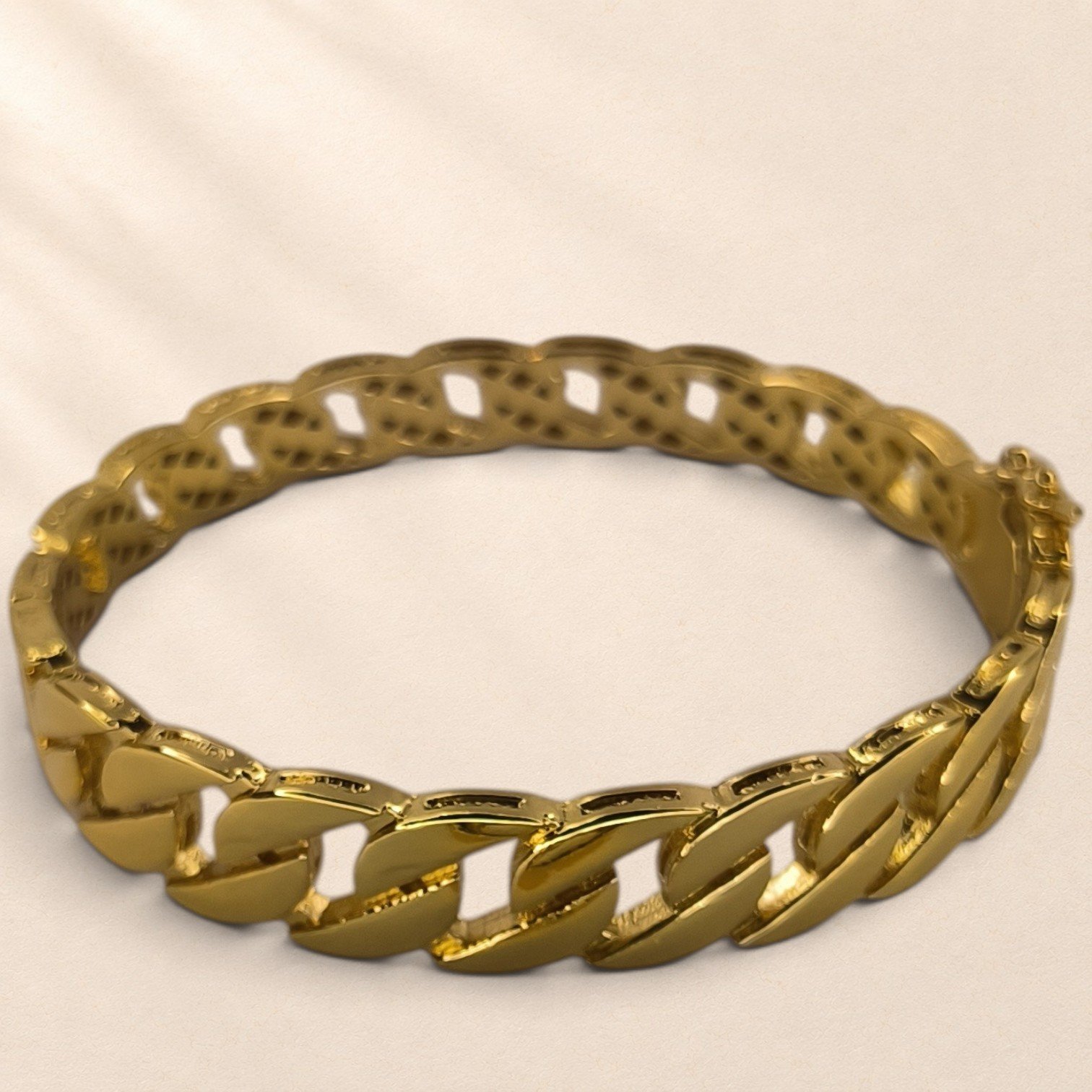 Ensemble bracelet et bague Bianca – maillons dorés – Image 3