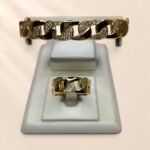 Ensemble bracelet et bague Vittoria – maillons scintillants