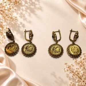 Boucles d’oreilles Zélie – médaillons – Image 2