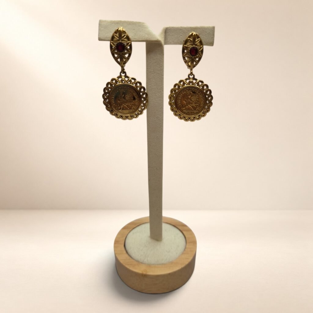 Boucles d’oreilles Zélie – médaillons
