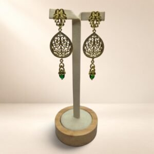 Boucles d’oreilles Soraya – gouttes ajourées – Image 1
