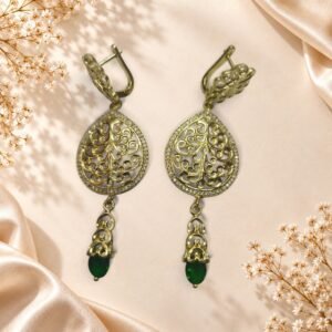 Boucles d’oreilles Soraya – gouttes ajourées – Image 2