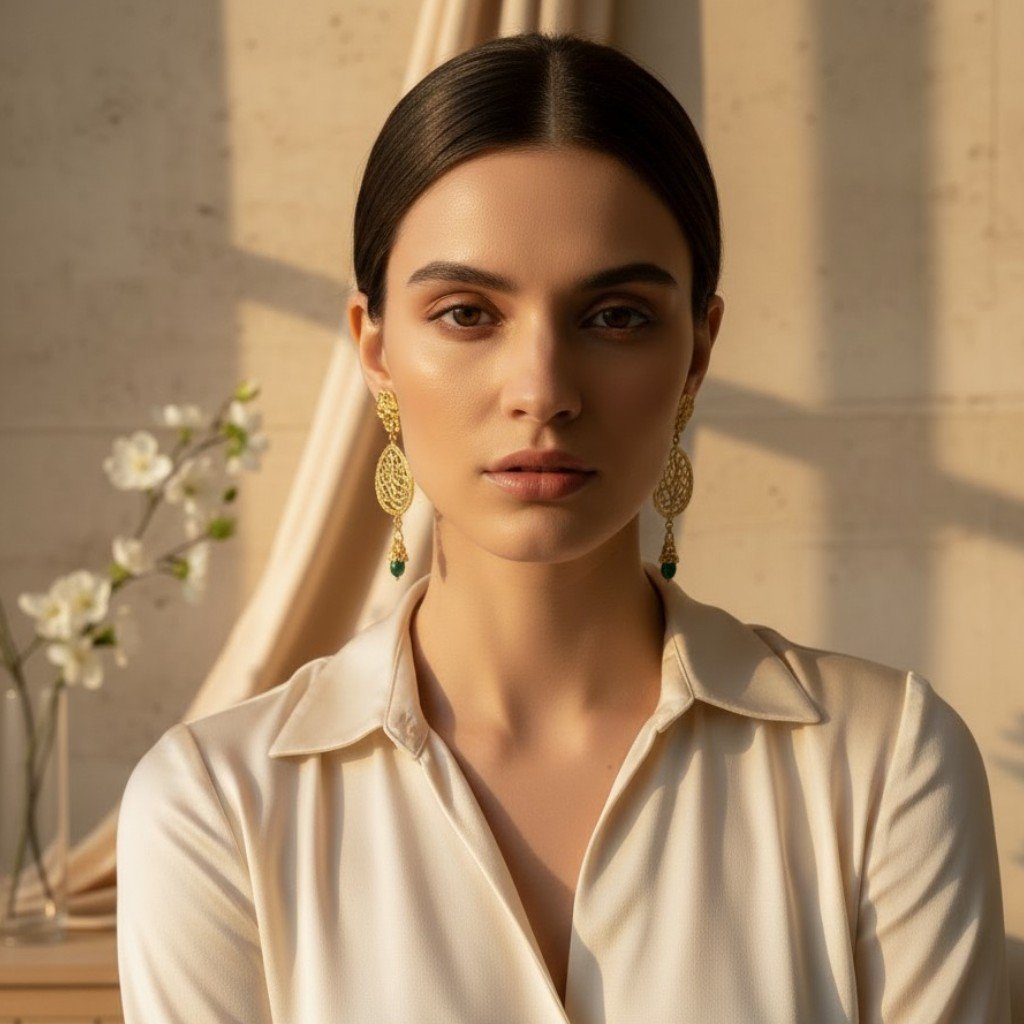 Boucles d’oreilles Soraya – gouttes ajourées