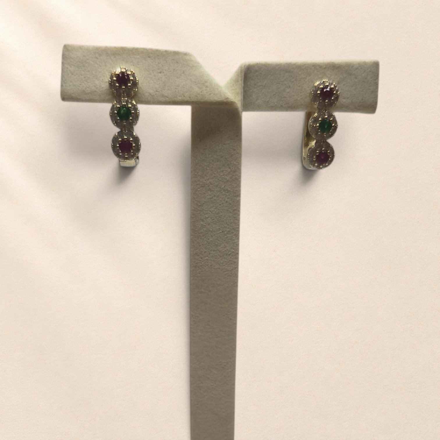 Boucles d’oreilles Iris – pierres colorées – Image 1