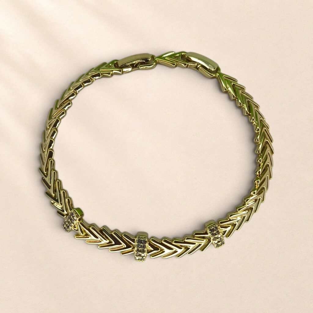 Bracelet Flavia – maillons chevrons