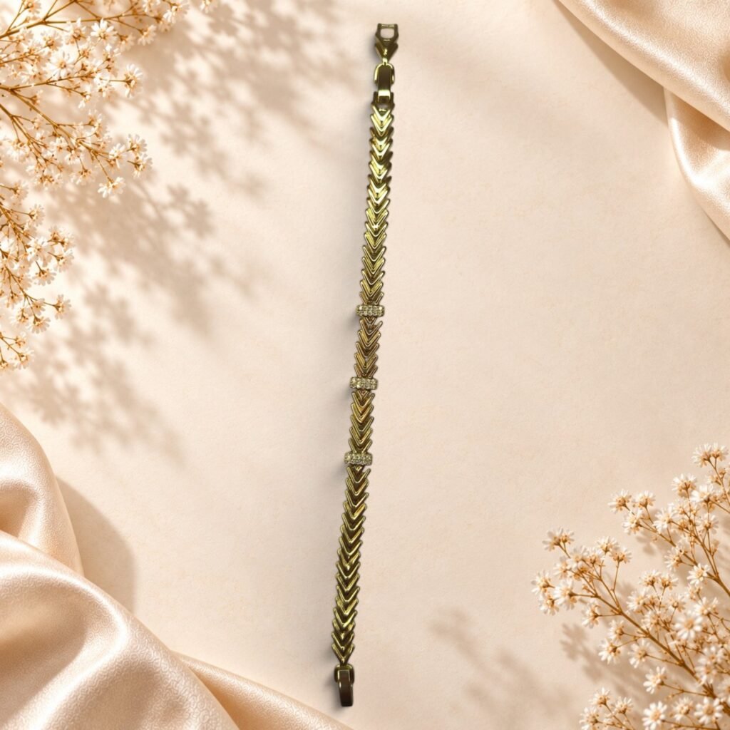 Bracelet Flavia – maillons chevrons