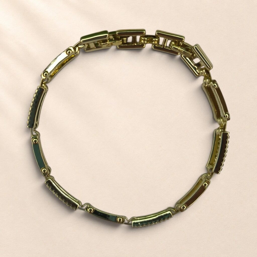 Bracelet Cléo – maillons rectangulaires