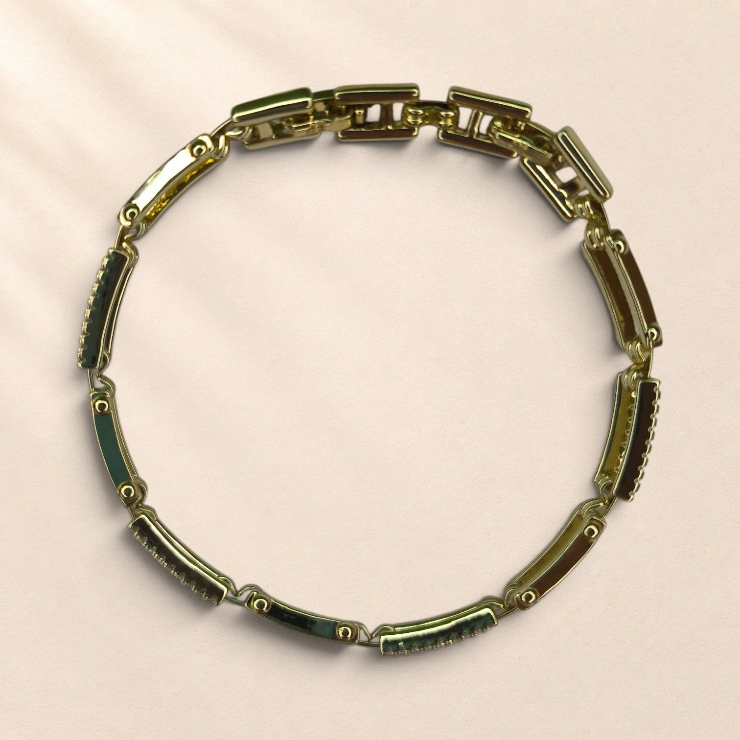 Bracelet Cléo – maillons rectangulaires – Image 1