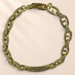 Bracelet Naïla – maillons ovales et motif pavé