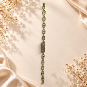 Bracelet Naïla – maillons ovales et motif pavé – Image 2