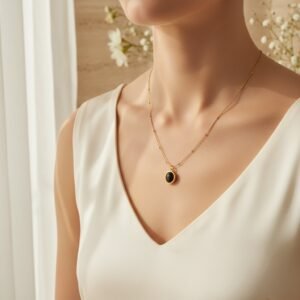 Collier Alma – pendentif ovale – Image 4