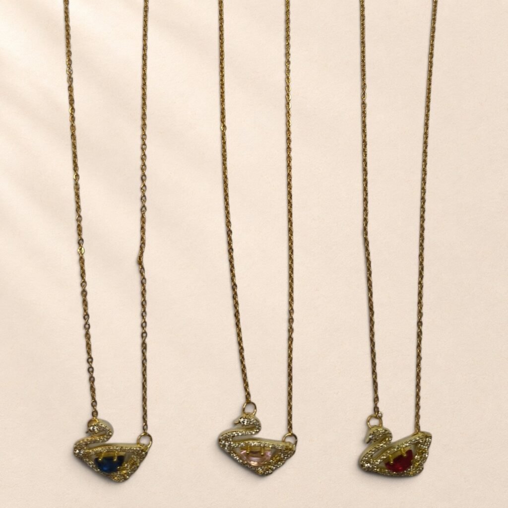 Collier Odette – pendentif cygne