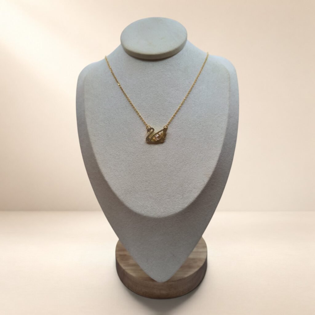 Collier Odette – pendentif cygne