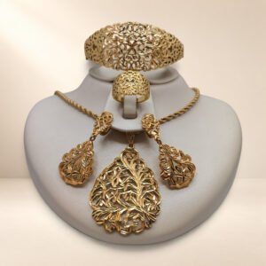 Parure Calista – motifs feuillagés – Image 1