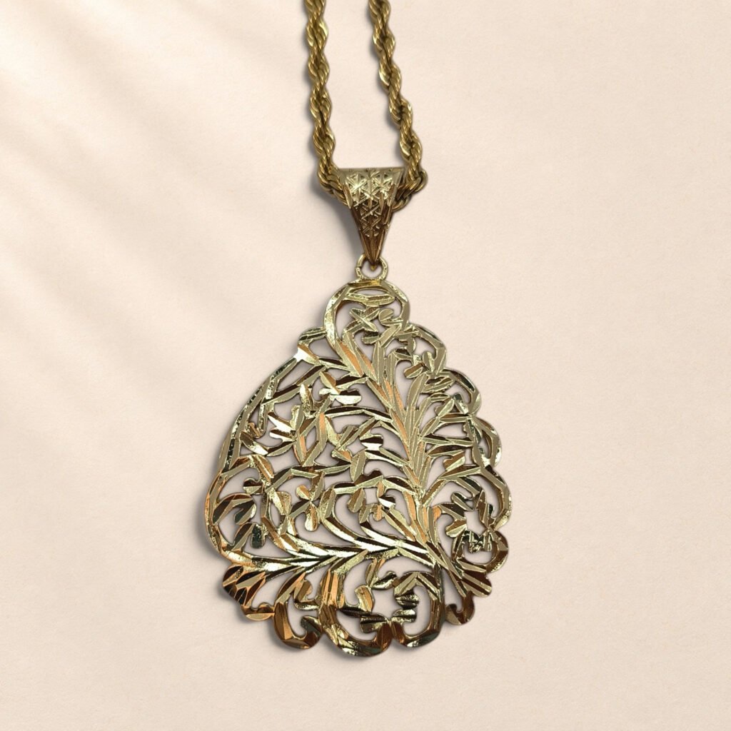 Parure Calista – motifs feuillagés