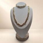Ensemble ras-de-cou et bracelet Ariane – maillons dorés